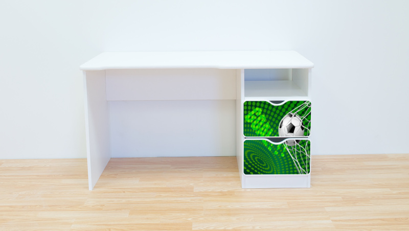 Becks písací stolík pravý Futbal zelený